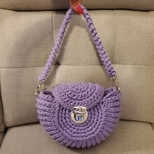 Purple Crochet Women's Bag